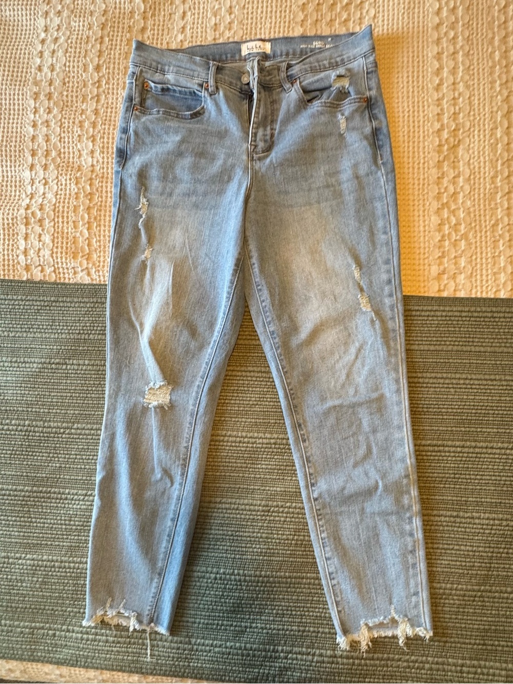 Nicole Miller New York Distressed Ankle Jeans